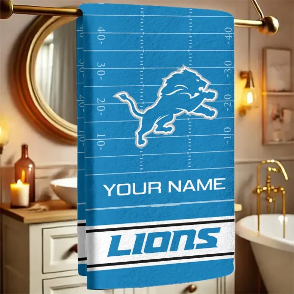 Detroit Lions New Bath Towel Custom Any Name Gift For Fan SPTNBATHTOWEL139