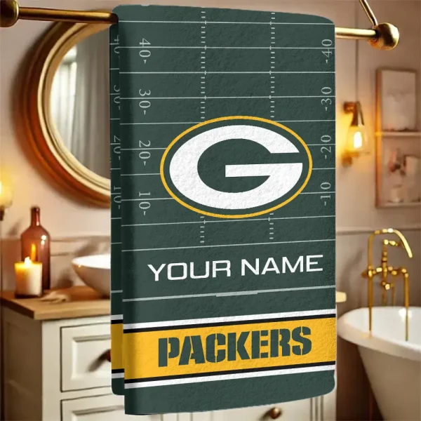Green Bay Packers New Bath Towel Custom Any Name Gift For Fan SPTNBATHTOWEL140