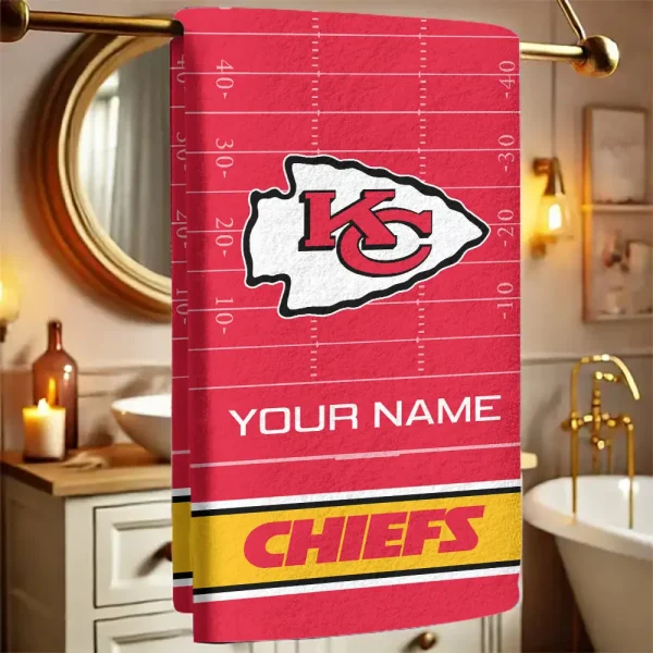 Kansas City Chiefs New Bath Towel Custom Any Name Gift For Fan SPTNBATHTOWEL144