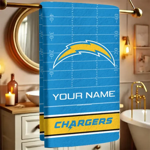 Los Angeles Chargers New Bath Towel Custom Any Name Gift For Fan SPTNBATHTOWEL146