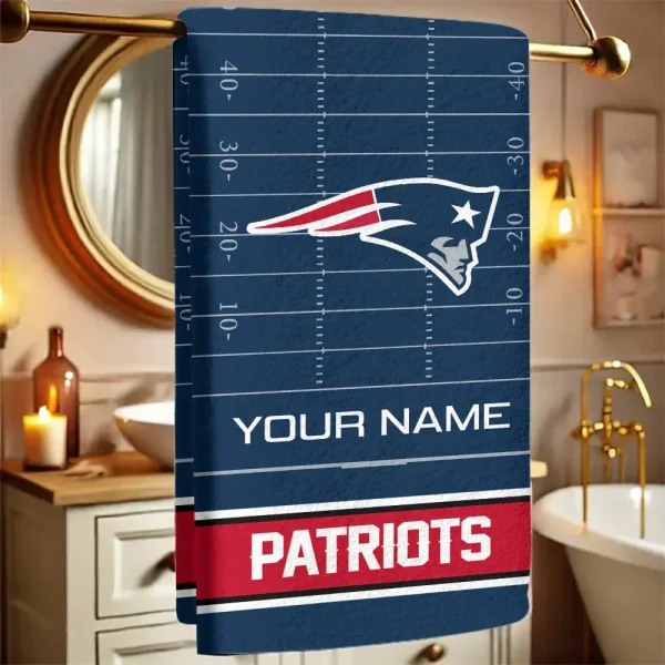 New England Patriots New Bath Towel Custom Any Name Gift For Fan SPTNBATHTOWEL150