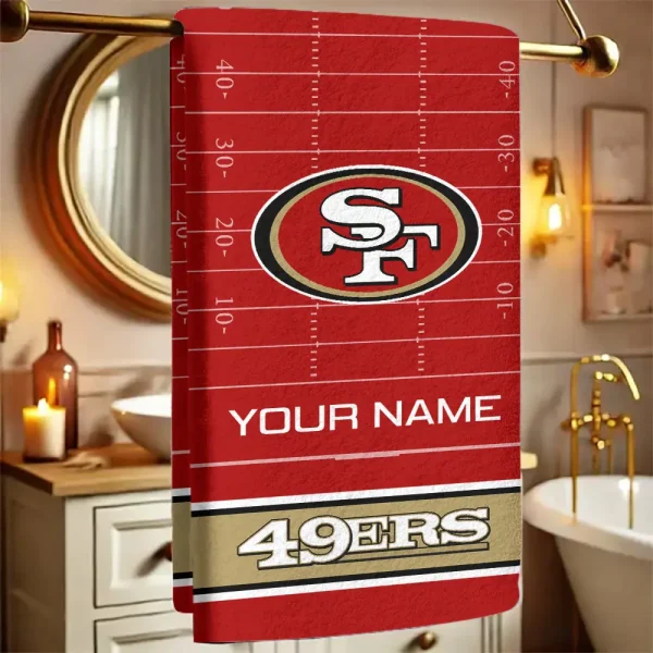 San Francisco 49ers New Bath Towel Custom Any Name Gift For Fan SPTNBATHTOWEL156