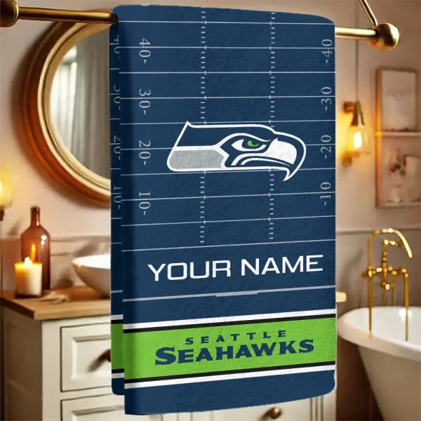 Seattle Seahawks New Bath Towel Custom Any Name Gift For Fan SPTNBATHTOWEL157