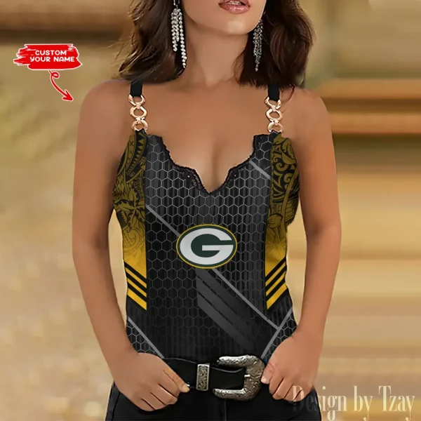 Green Bay Packers Women’s Chain Straps Tank Top SPTWCSTT182