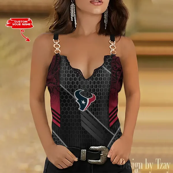 Houston Texans Women’s Chain Straps Tank Top SPTWCSTT183