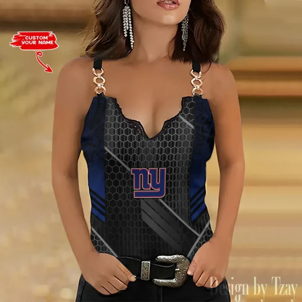 New York Giants Women’s Chain Straps Tank Top SPTWCSTT194
