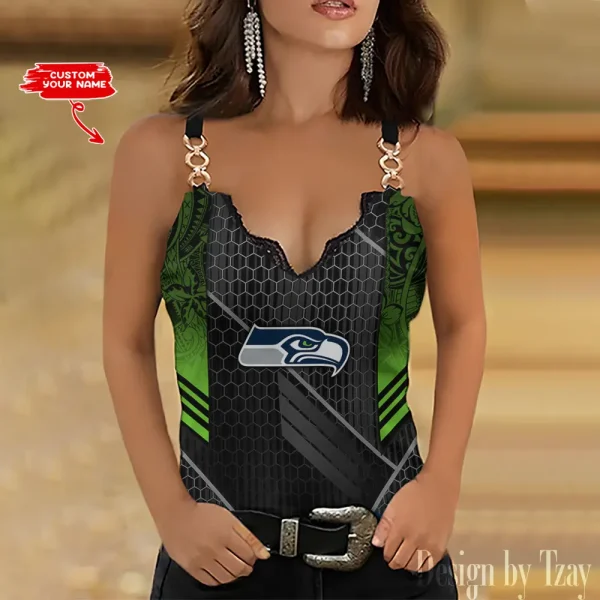 Seattle Seahawks Women’s Chain Straps Tank Top SPTWCSTT199