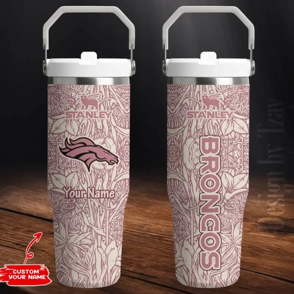 Denver Broncos Edition Sport Fan Gift Flip Straw 30oz Tumbler AZFST062