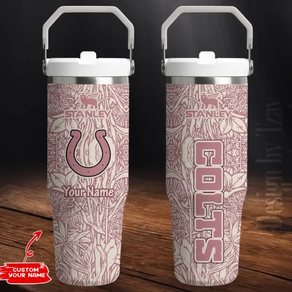 Indianapolis Colts Edition Sport Fan Gift Flip Straw 30oz Tumbler AZFST066