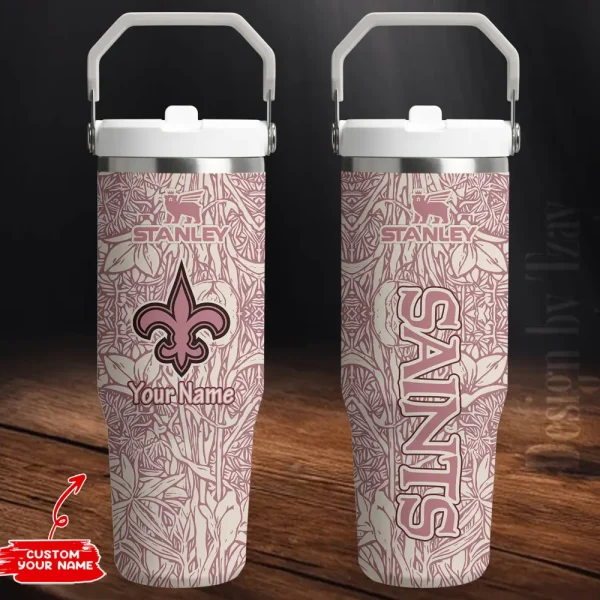 New Orleans Saints Edition Sport Fan Gift Flip Straw 30oz Tumbler AZFST075