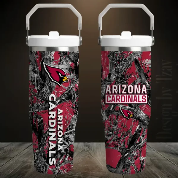 Arizona Cardinals Edition Sport Fan Gift Flip Straw 30oz Tumbler AZFST085