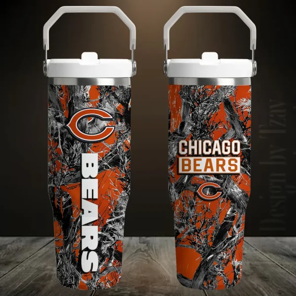 Chicago Bears Edition Sport Fan Gift Flip Straw 30oz Tumbler AZFST090