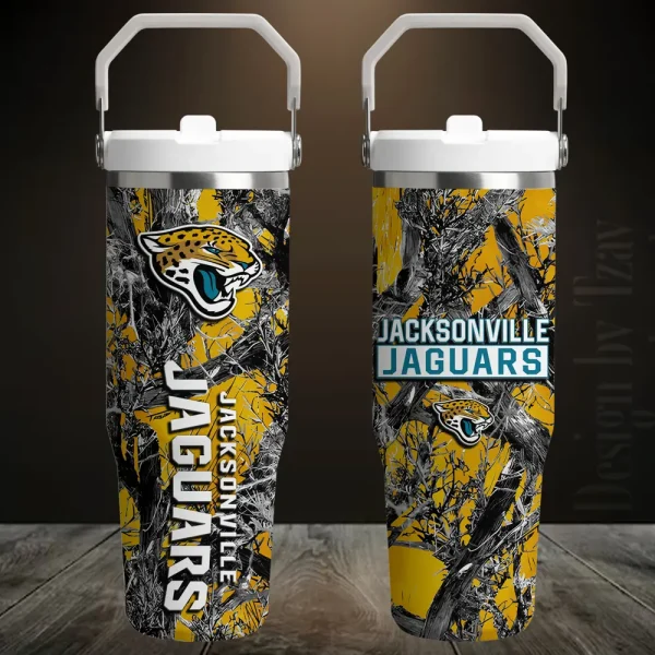 Jacksonville Jaguars Edition Sport Fan Gift Flip Straw 30oz Tumbler AZFST102