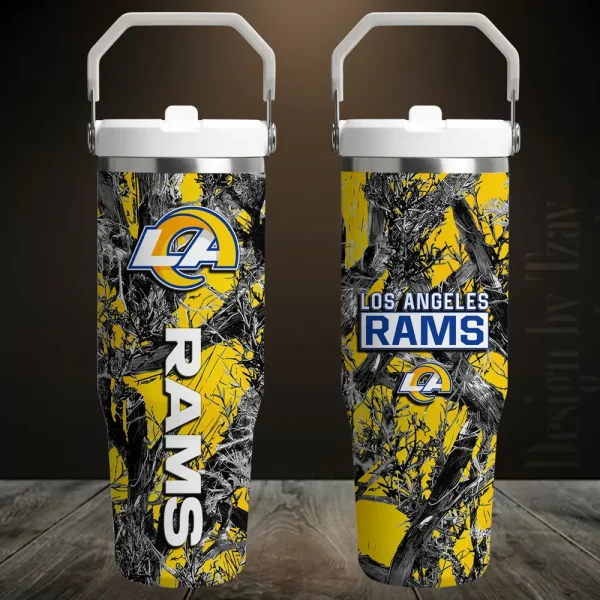Los Angeles Rams Edition Sport Fan Gift Flip Straw 30oz Tumbler AZFST107