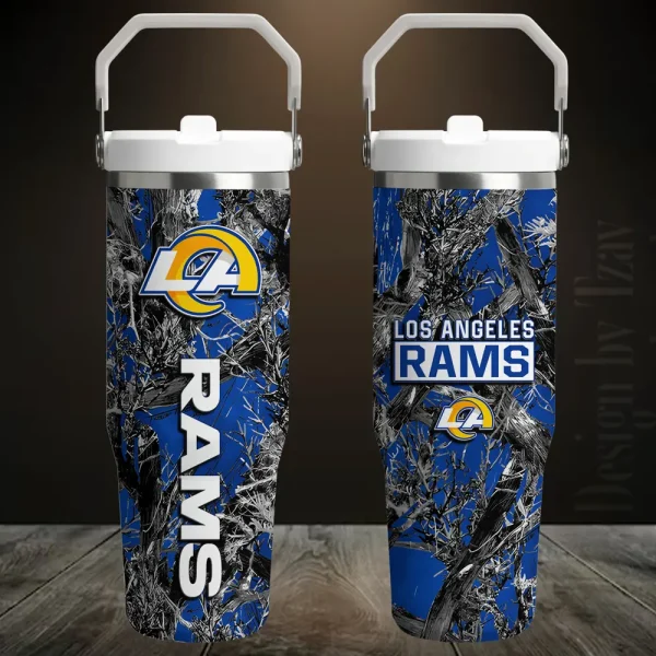 Los Angeles Rams Edition Sport Fan Gift Flip Straw 30oz Tumbler AZFST108