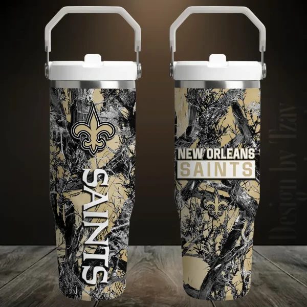 New Orleans Saints Edition Sport Fan Gift Flip Straw 30oz Tumbler AZFST113