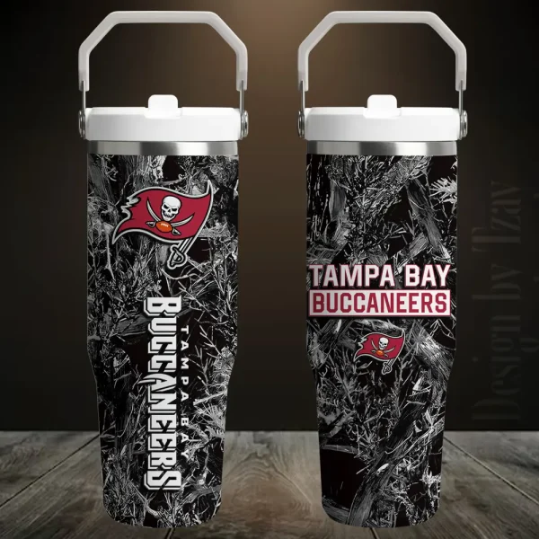 Tampa Bay Buccaneers Edition Sport Fan Gift Flip Straw 30oz Tumbler AZFST124