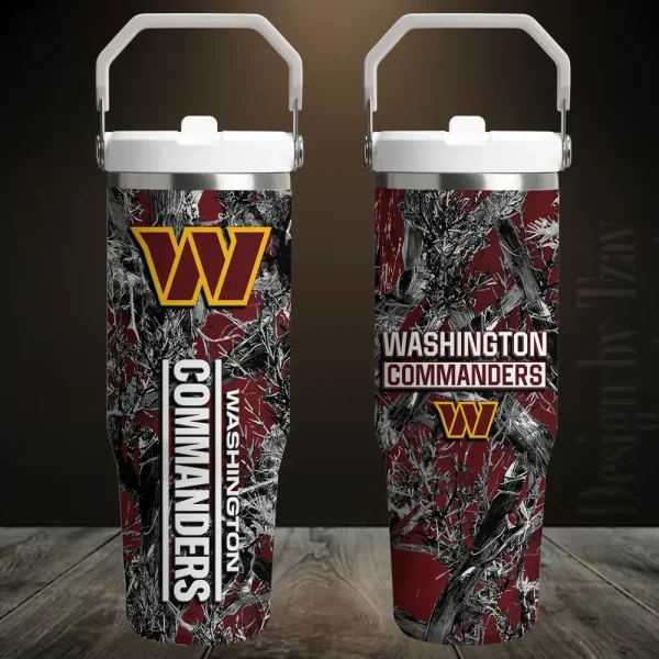 Washington Commanders Edition Sport Fan Gift Flip Straw 30oz Tumbler AZFST127