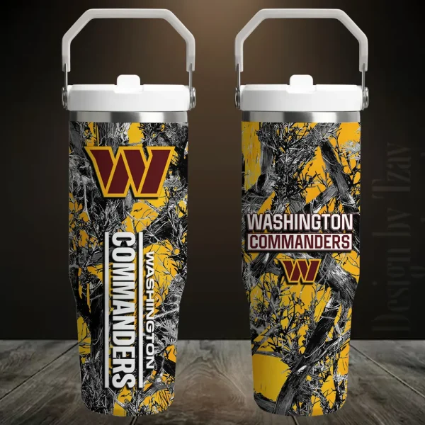 Washington Commanders Edition Sport Fan Gift Flip Straw 30oz Tumbler AZFST128