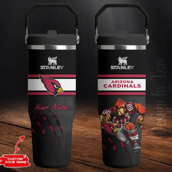 Arizona Cardinals Edition Sport Fan Gift Flip Straw 30oz Tumbler AZFST129