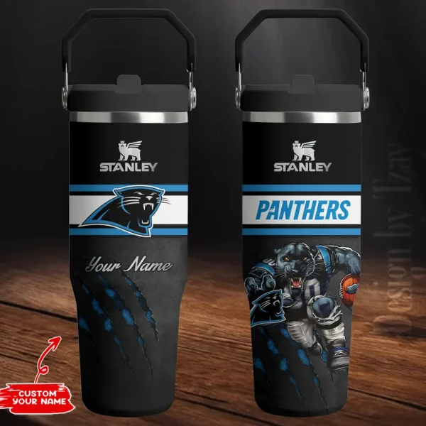 Carolina Panthers Edition Sport Fan Gift Flip Straw 30oz Tumbler AZFST133