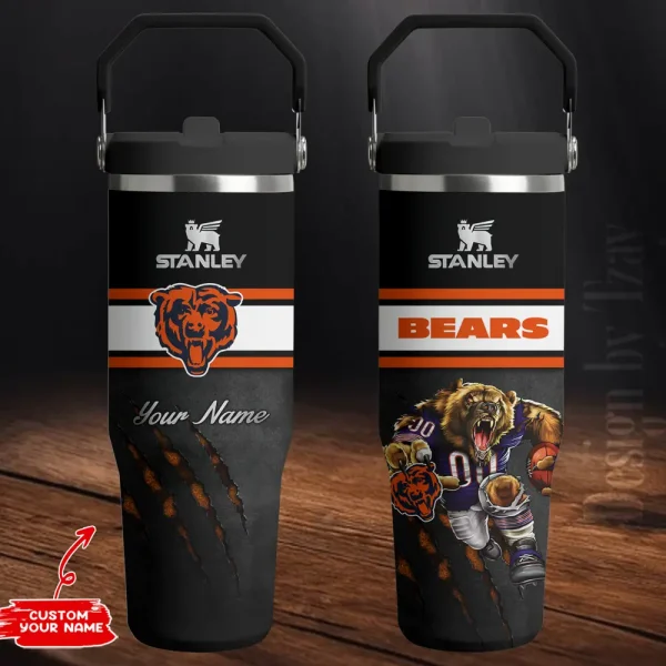 Chicago Bears Edition Sport Fan Gift Flip Straw 30oz Tumbler AZFST134