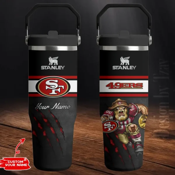San Francisco 49ers Edition Sport Fan Gift Flip Straw 30oz Tumbler AZFST156