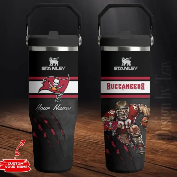 Tampa Bay Buccaneers Edition Sport Fan Gift Flip Straw 30oz Tumbler AZFST158