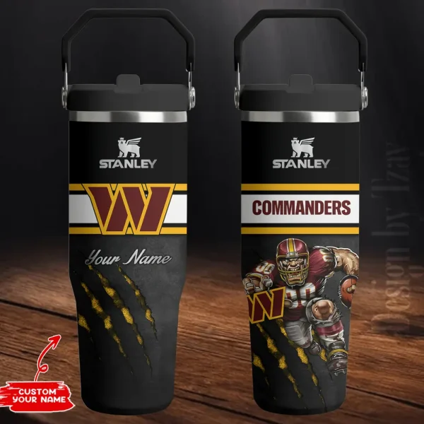 Washington Commanders Edition Sport Fan Gift Flip Straw 30oz Tumbler AZFST160