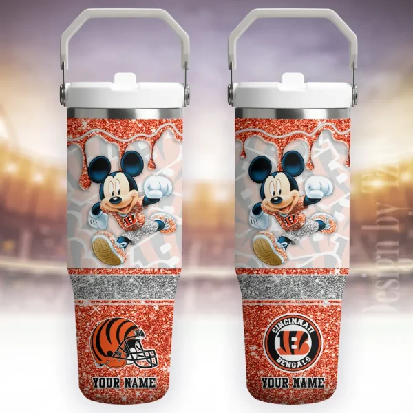 Cincinnati Bengals Edition Sport Fan Gift Flip Straw 30oz Tumbler AZFST167