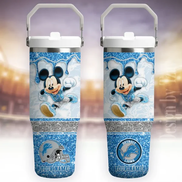 Detroit Lions Edition Sport Fan Gift Flip Straw 30oz Tumbler AZFST171