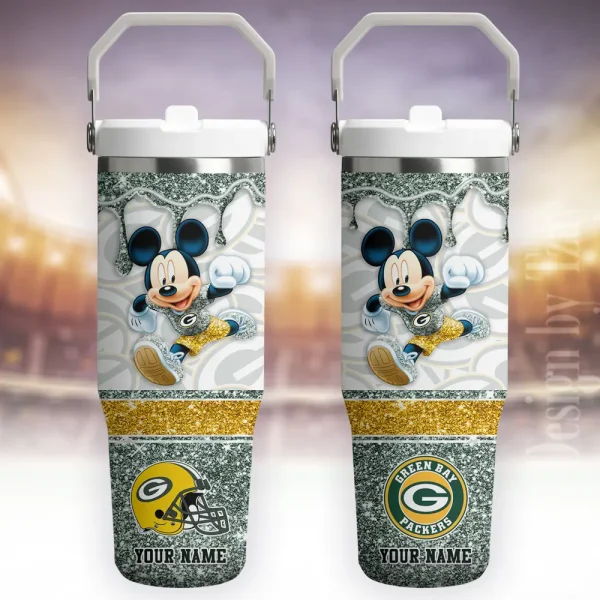 Green Bay Packers Edition Sport Fan Gift Flip Straw 30oz Tumbler AZFST172