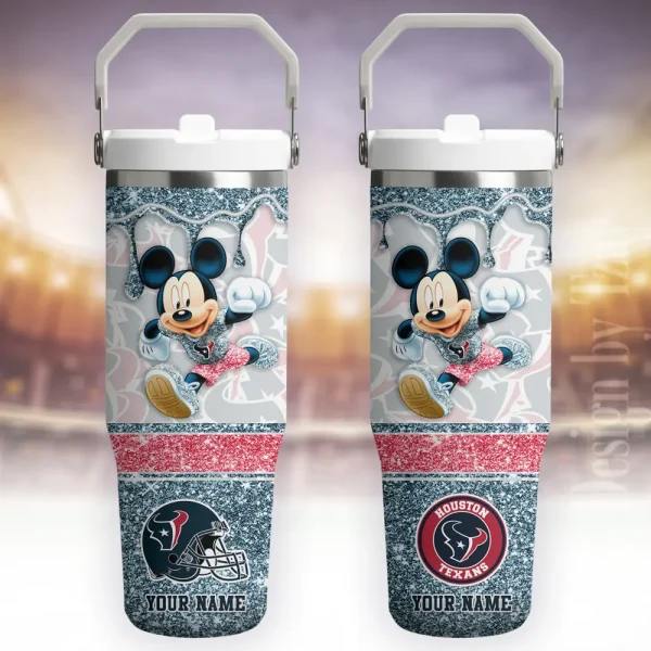 Houston Texans Edition Sport Fan Gift Flip Straw 30oz Tumbler AZFST173