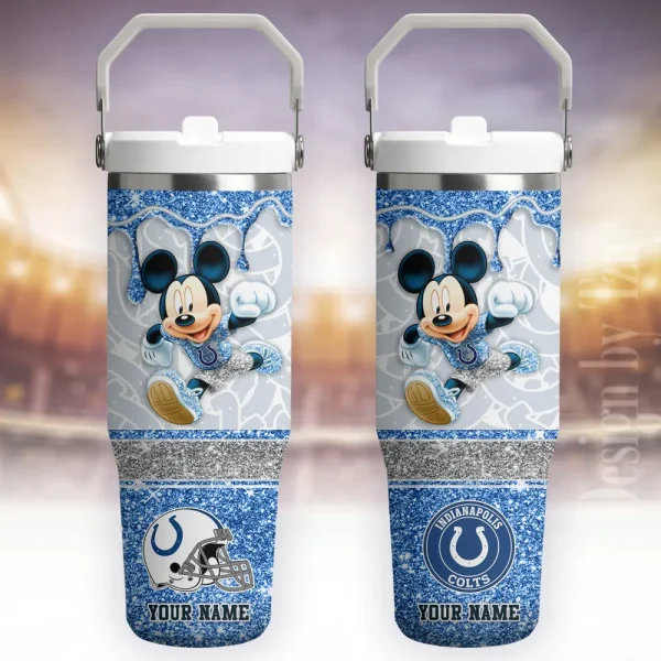 Indianapolis Colts Edition Sport Fan Gift Flip Straw 30oz Tumbler AZFST174