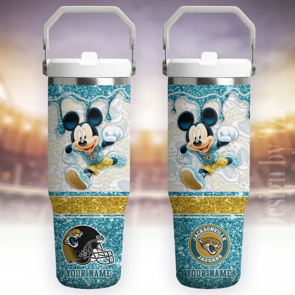 Jacksonville Jaguars Edition Sport Fan Gift Flip Straw 30oz Tumbler AZFST175