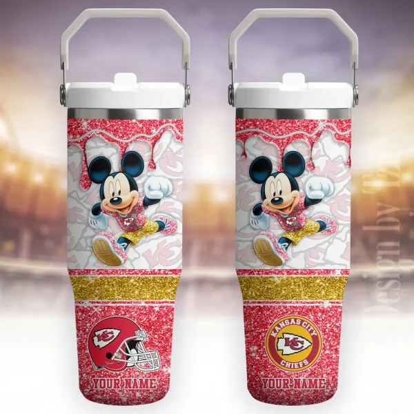 Kansas City Chiefs Edition Sport Fan Gift Flip Straw 30oz Tumbler AZFST176