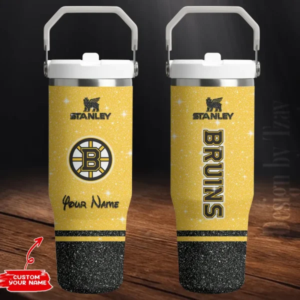 Boston Bruins Edition Sport Fan Gift Flip Straw 30oz Tumbler AZFST193