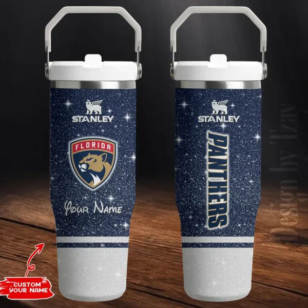 Florida Panthers Edition Sport Fan Gift Flip Straw 30oz Tumbler AZFST202
