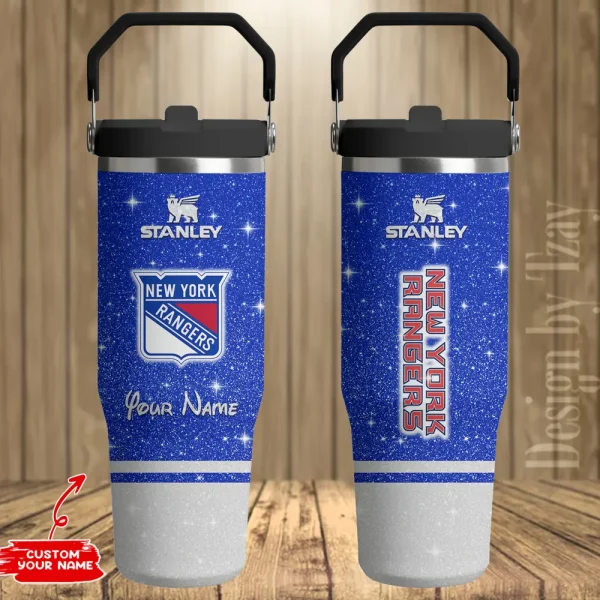 New York Rangers Edition Sport Fan Gift Flip Straw 30oz Tumbler AZFST209