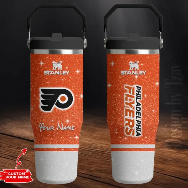 Philadelphia Flyers Edition Sport Fan Gift Flip Straw 30oz Tumbler AZFST211