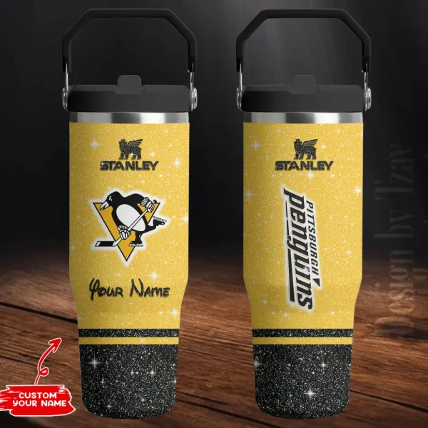 Pittsburgh Penguins Edition Sport Fan Gift Flip Straw 30oz Tumbler AZFST212