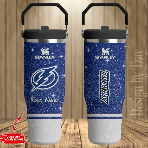 Tampa Bay Lightning Edition Sport Fan Gift Flip Straw 30oz Tumbler AZFST216