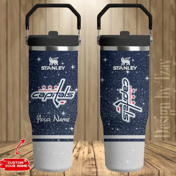 Washington Capitals Edition Sport Fan Gift Flip Straw 30oz Tumbler AZFST221
