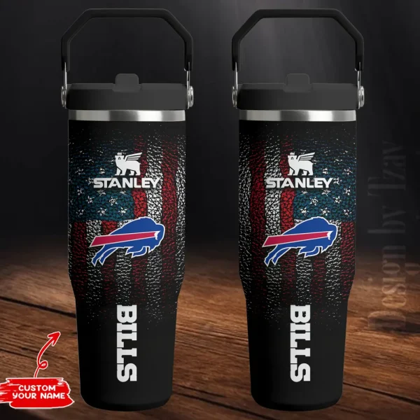 Buffalo Bills Edition Sport Fan Gift Flip Straw 30oz Tumbler AZFST228