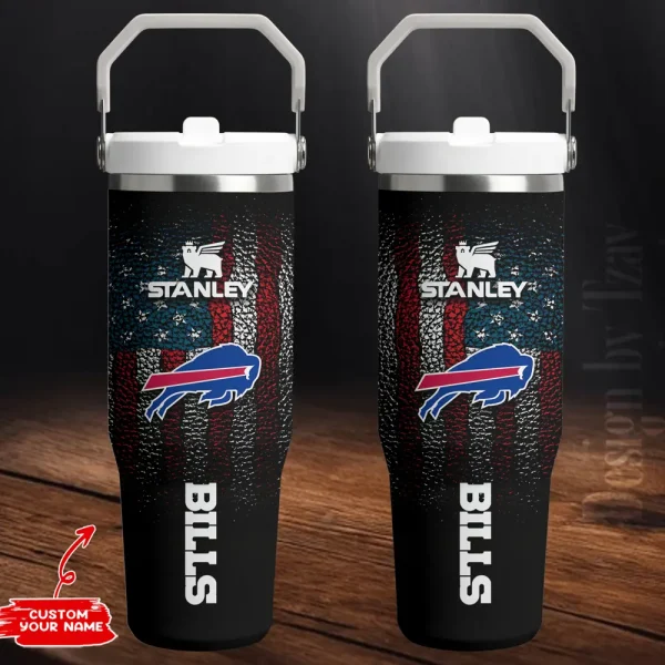 Buffalo Bills Edition Sport Fan Gift Flip Straw 30oz Tumbler AZFST228 - Image 2
