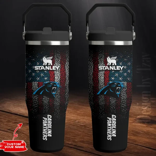 Carolina Panthers Edition Sport Fan Gift Flip Straw 30oz Tumbler AZFST229 - Image 2