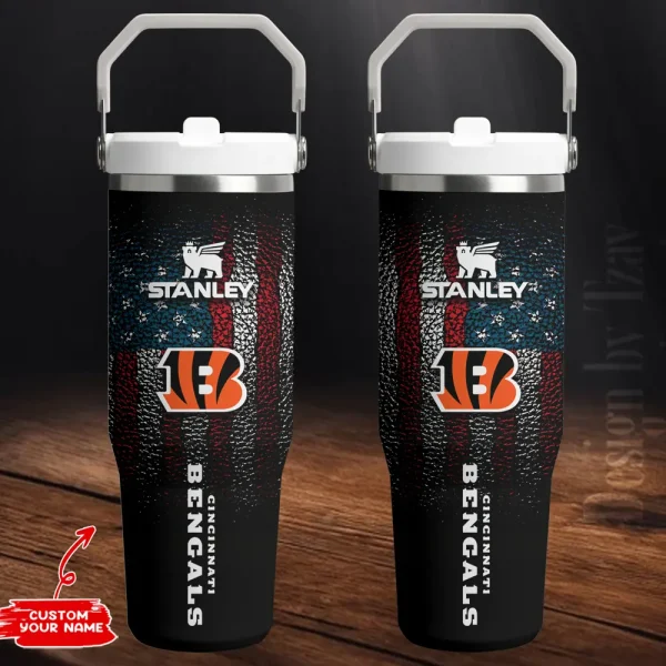 Cincinnati Bengals Edition Sport Fan Gift Flip Straw 30oz Tumbler AZFST231