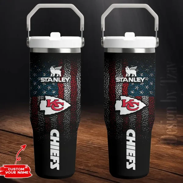 Kansas City Chiefs Edition Sport Fan Gift Flip Straw 30oz Tumbler AZFST240 - Image 2