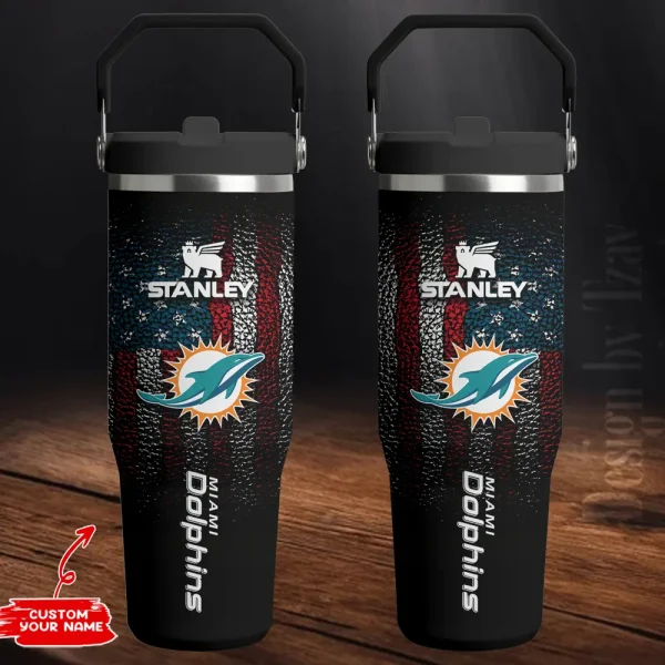 Miami Dolphins Edition Sport Fan Gift Flip Straw 30oz Tumbler AZFST244