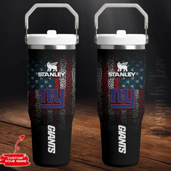 New York Giants Edition Sport Fan Gift Flip Straw 30oz Tumbler AZFST248 - Image 2